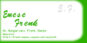 emese frenk business card
